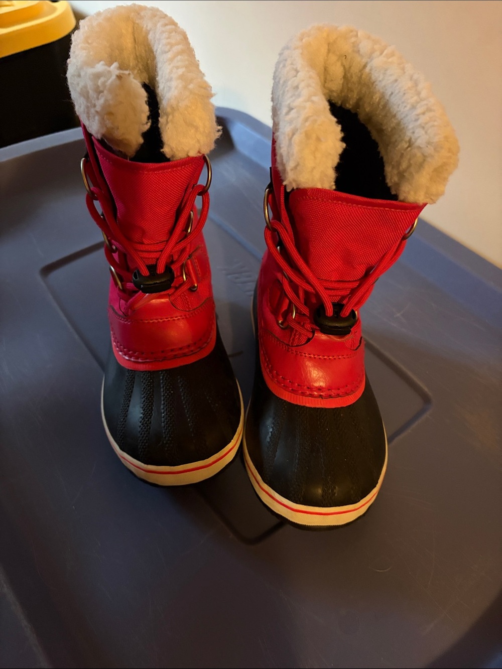 SOREL girls Waterproof Winter Boots - Pink and Blue size 1